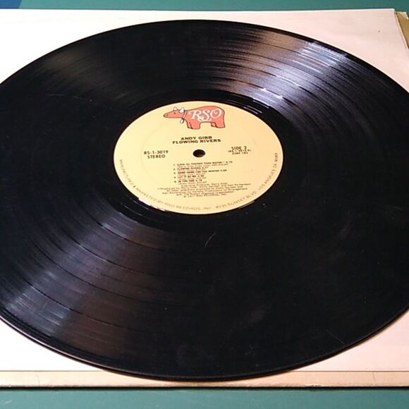 Andy Gibb Flowing Rivers Vinyl Record - Picture 10 of 11